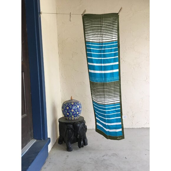 Burmel Striped Long Scarf Vintage Accessories made in Japan - Picture 2 of 5